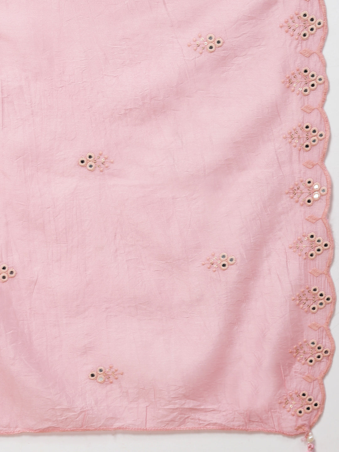 Baby Pink Chanderi Silk Kurta Set