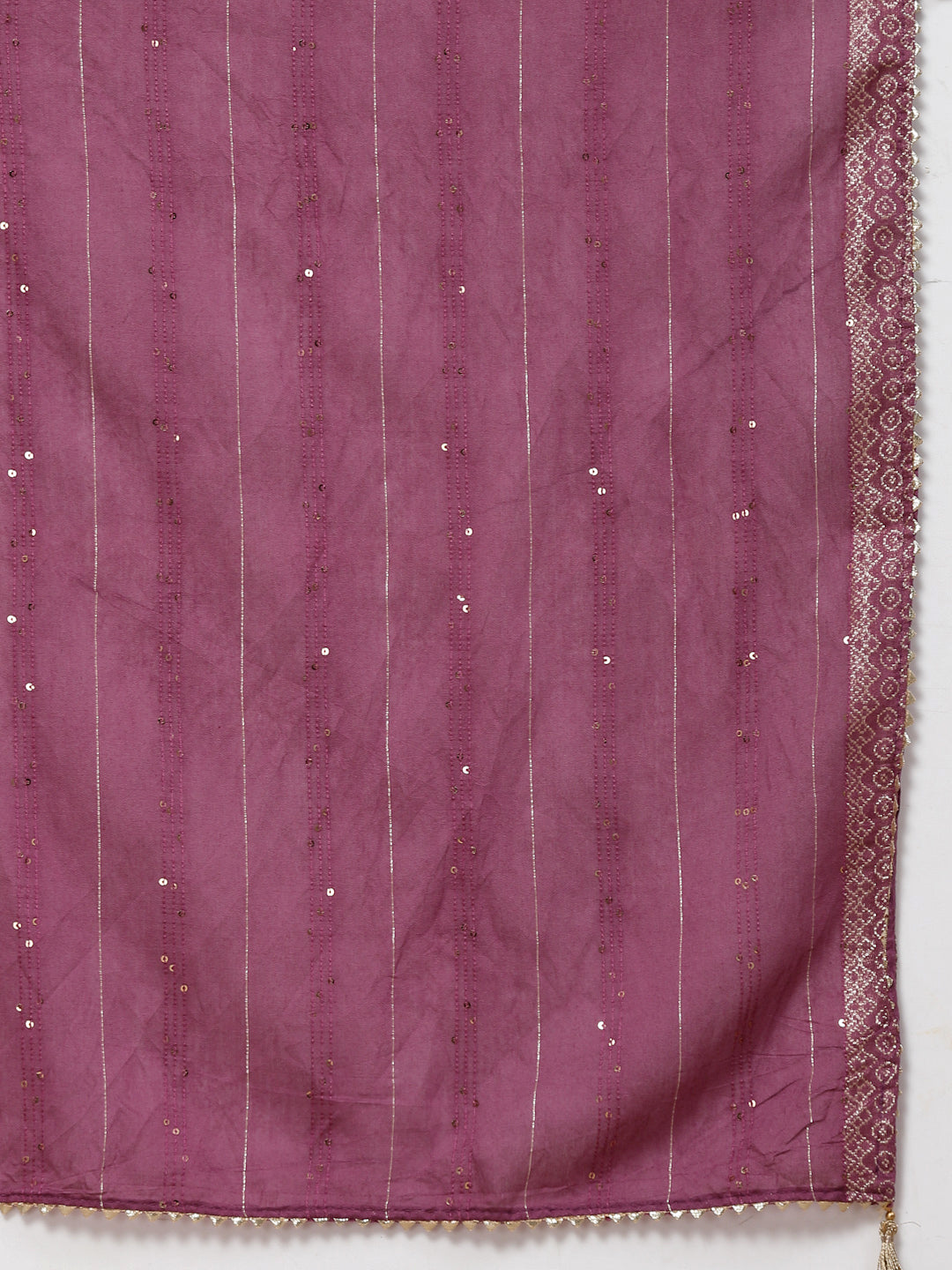 Berry Bloom Silk Kurta Set with Dupatta