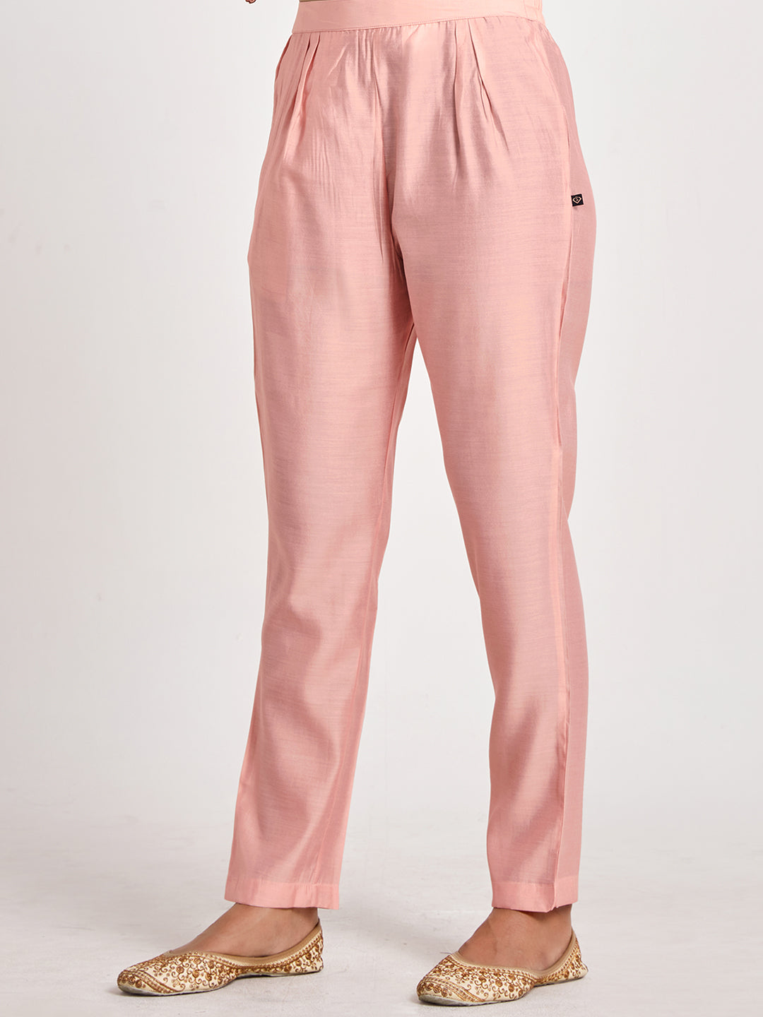 Embellished Light Pink Kurta Set - ARH1127