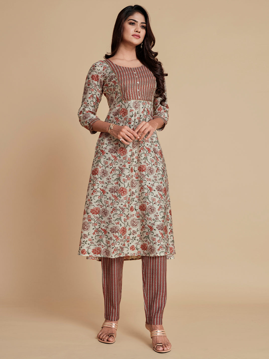 Floral Printed Kurta With Trouser - ARH1185