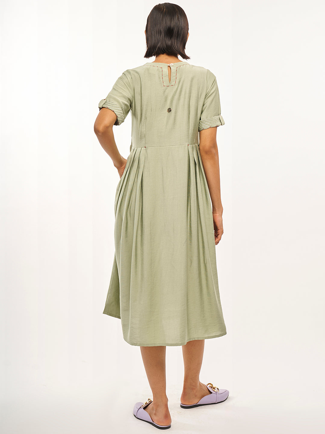 Pista Embroidered Gathered Dress - ARH122