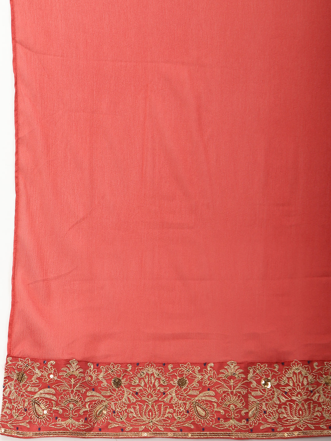 Gathered Embroidered Kurta With Trouser & Dupatta Set - ARH1313