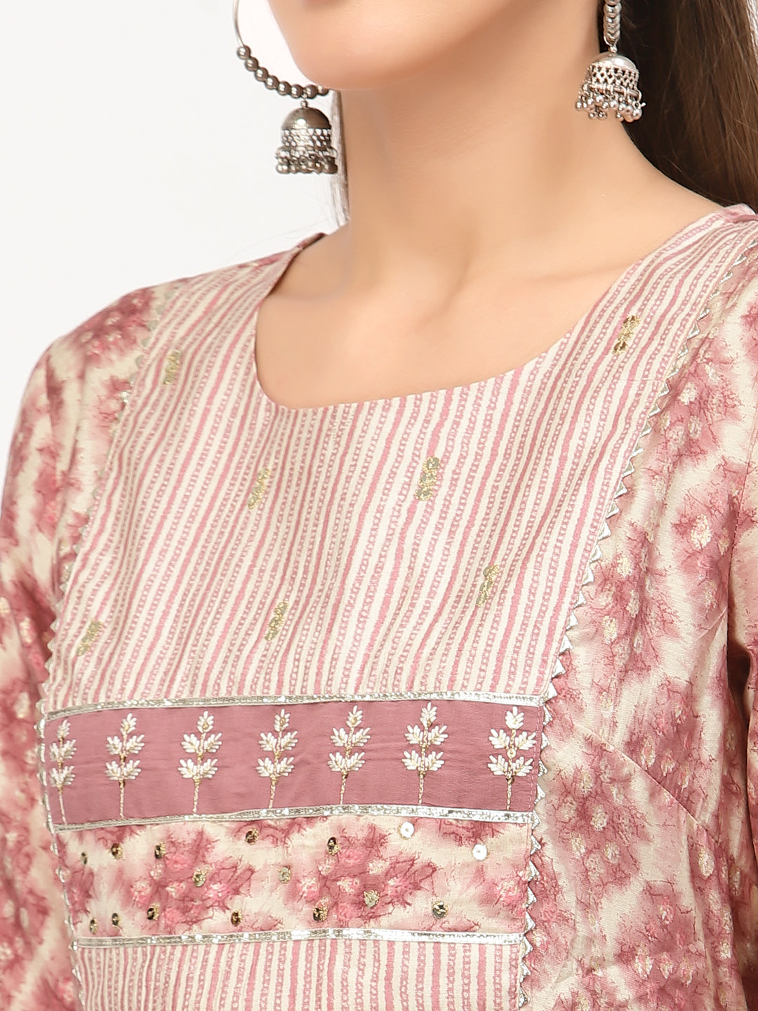 Fit & Flared Kurta With Palazzo & Dupatta Set - ARH1450P