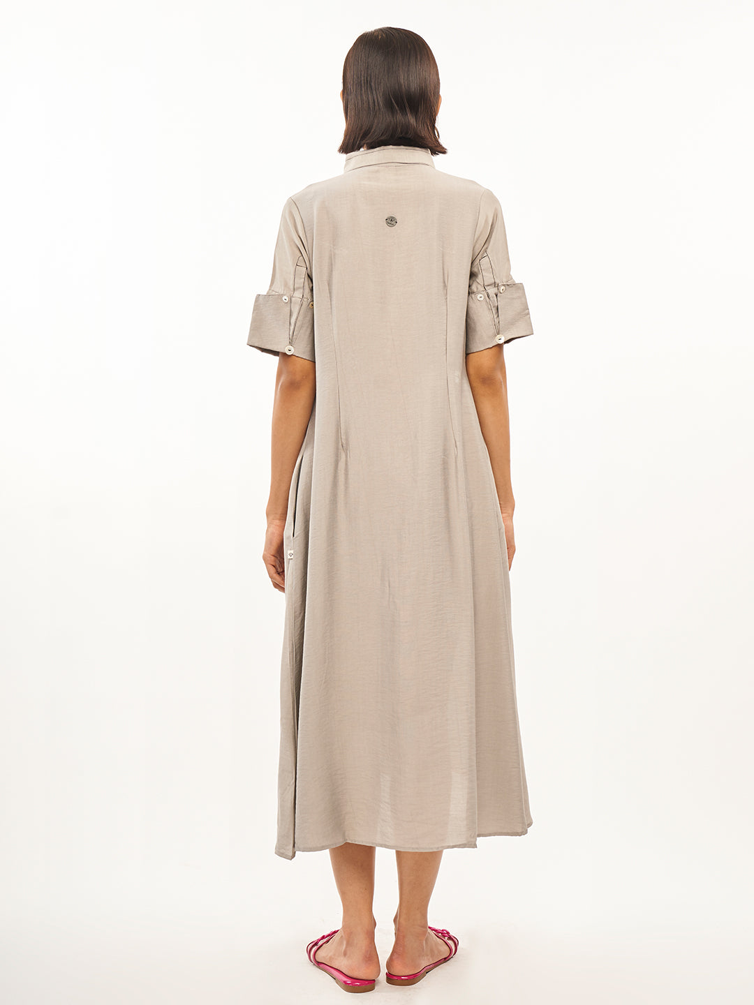 Off-White Shirt Style Dress - ARH481