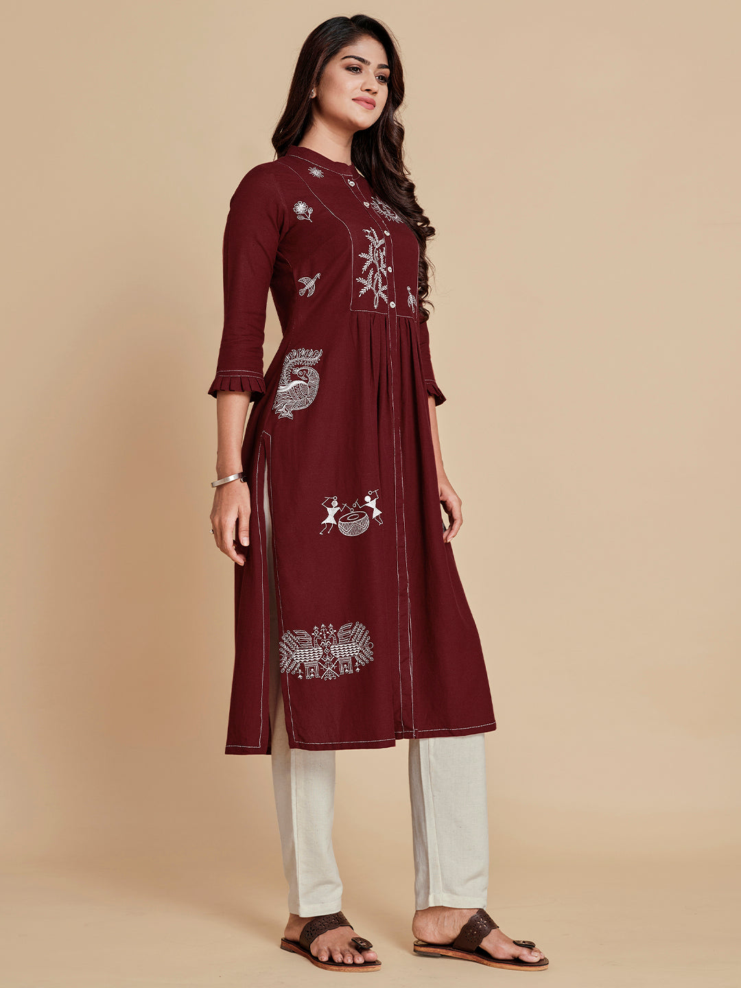 Embroidered Kurta With Trouser - ARH513