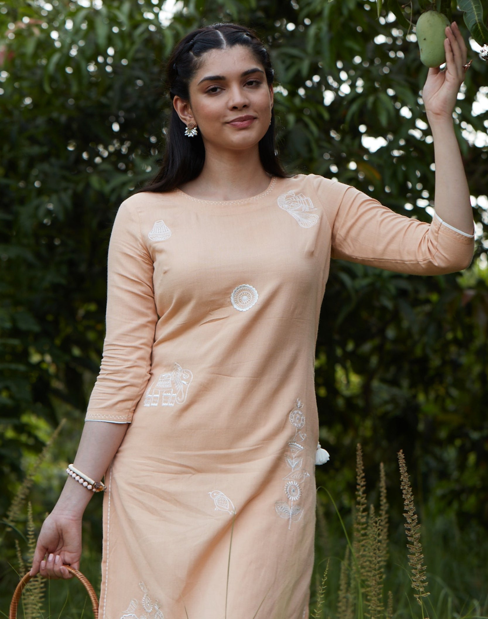 Embroidered Kurta With Trouser - ARH559AB