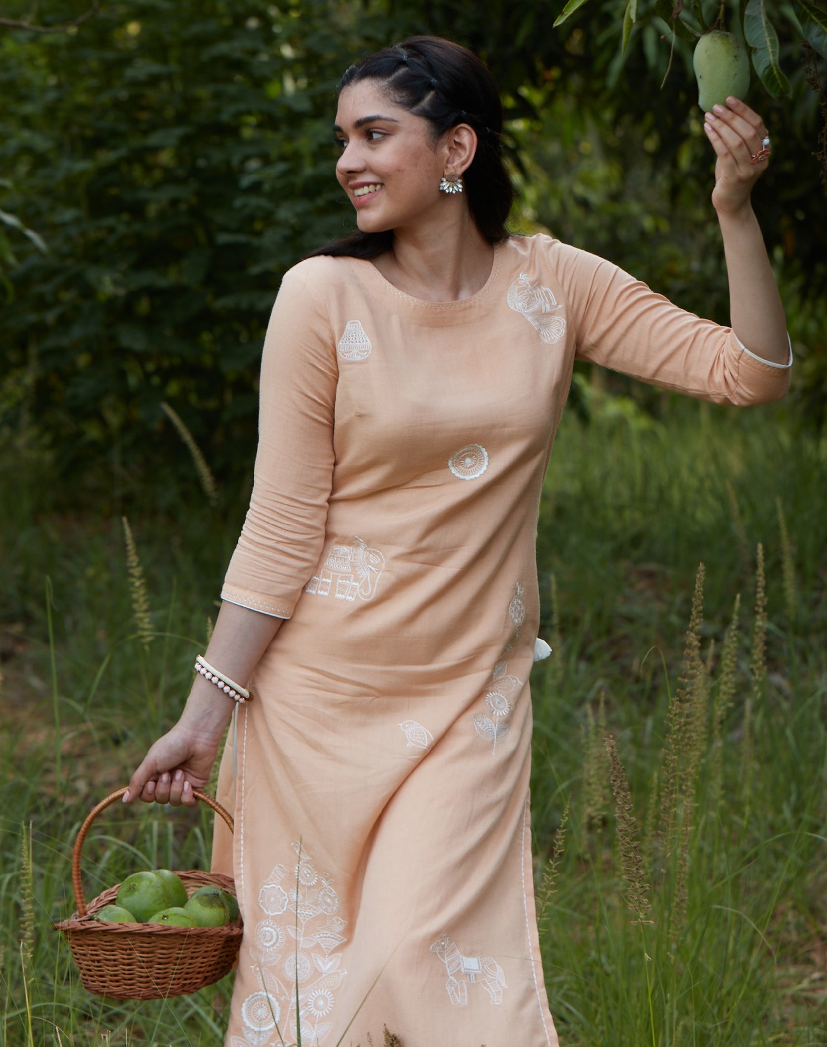 Embroidered Kurta With Trouser - ARH559AB