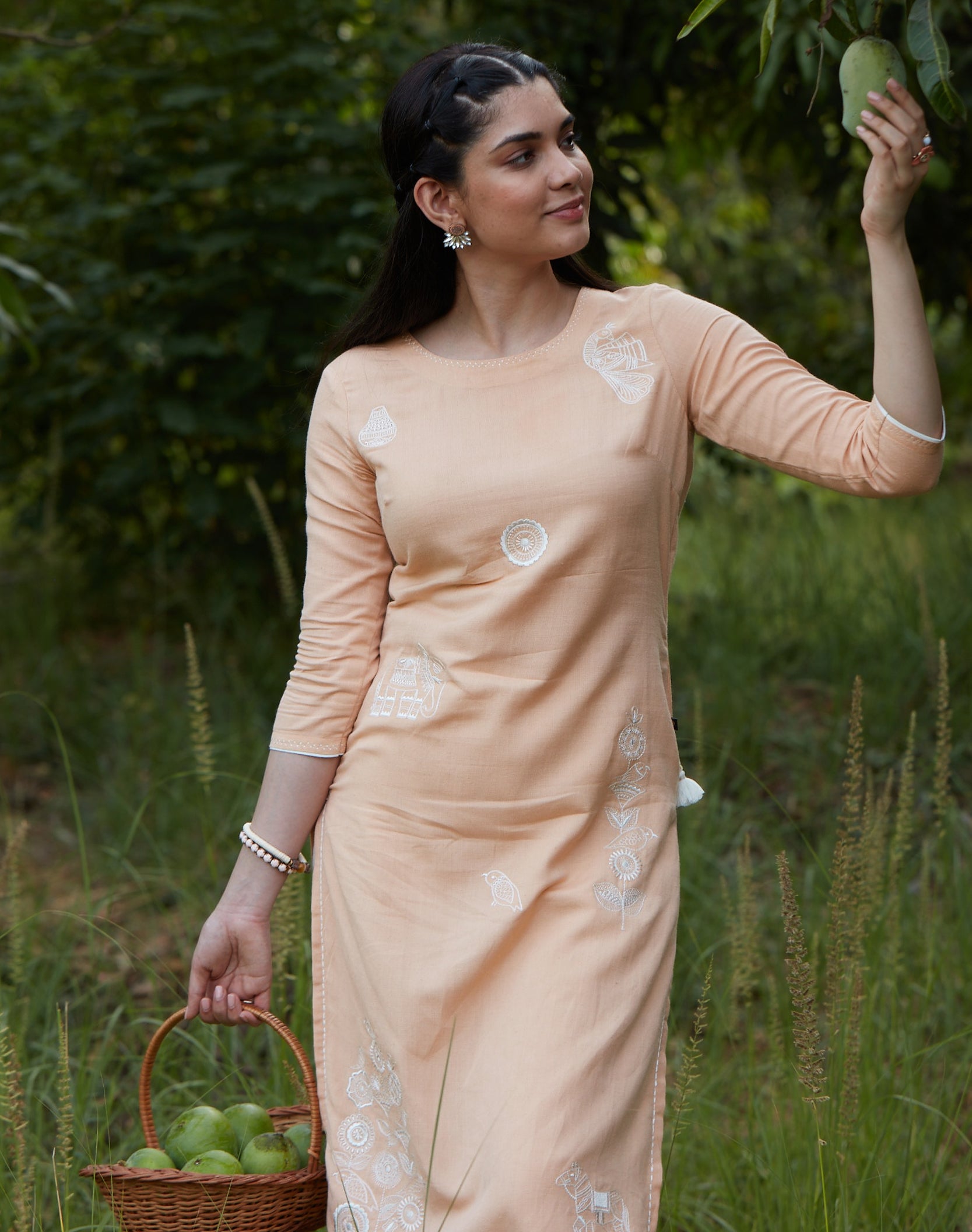 Embroidered Kurta With Trouser - ARH559AB