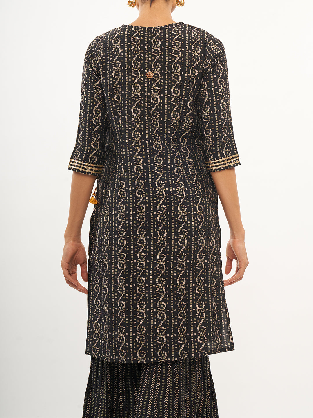 Bandhani Print Kurta Sharara Set - ARH745B