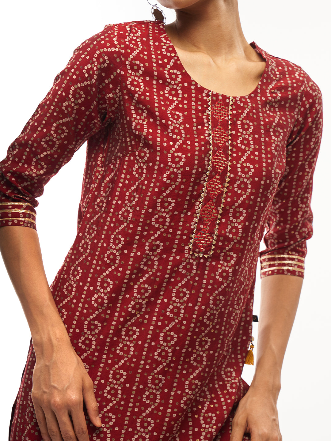 Bandhani Print Kurta Sharara Set - ARH745R