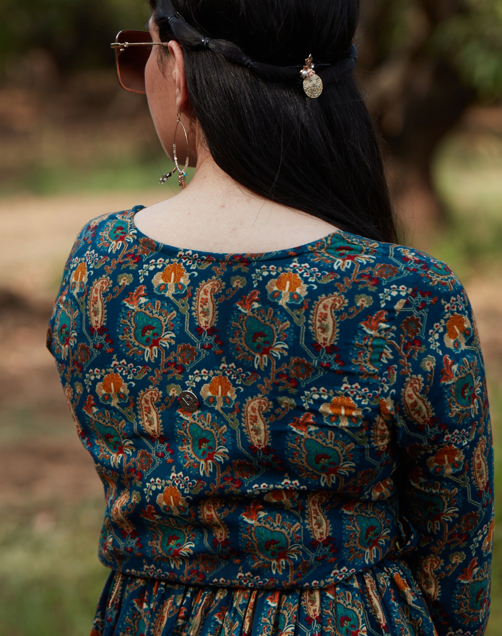 Paisley Floral Print Fit & Flared Dress - ARH884BAB